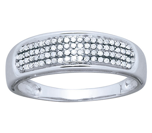 anillo de bodas de diamantes de 4 filas
