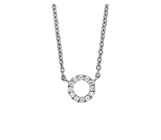 Diamond Circle Pattern Necklace