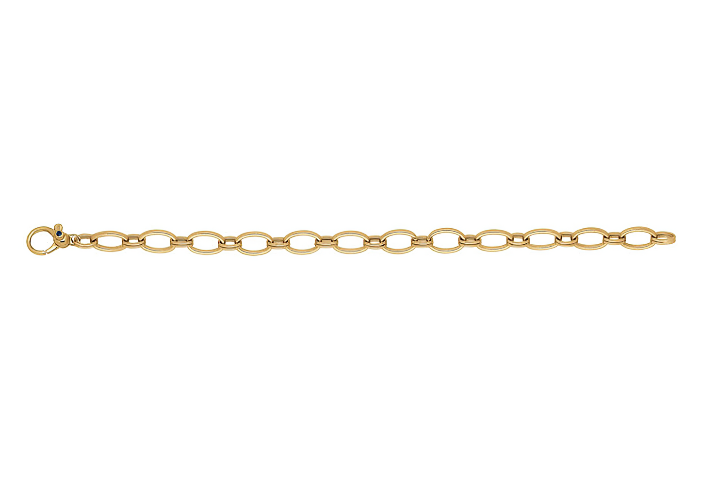 Alternating oval link bracelet