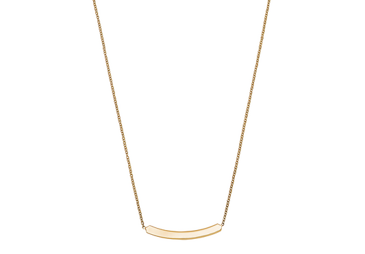 Curved gold necklace