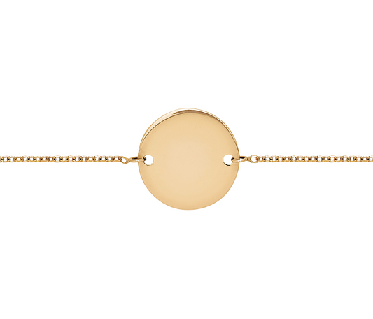 Token gold bracelet