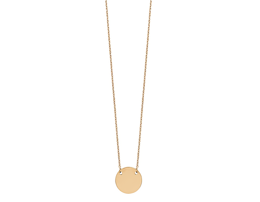 gold token necklace