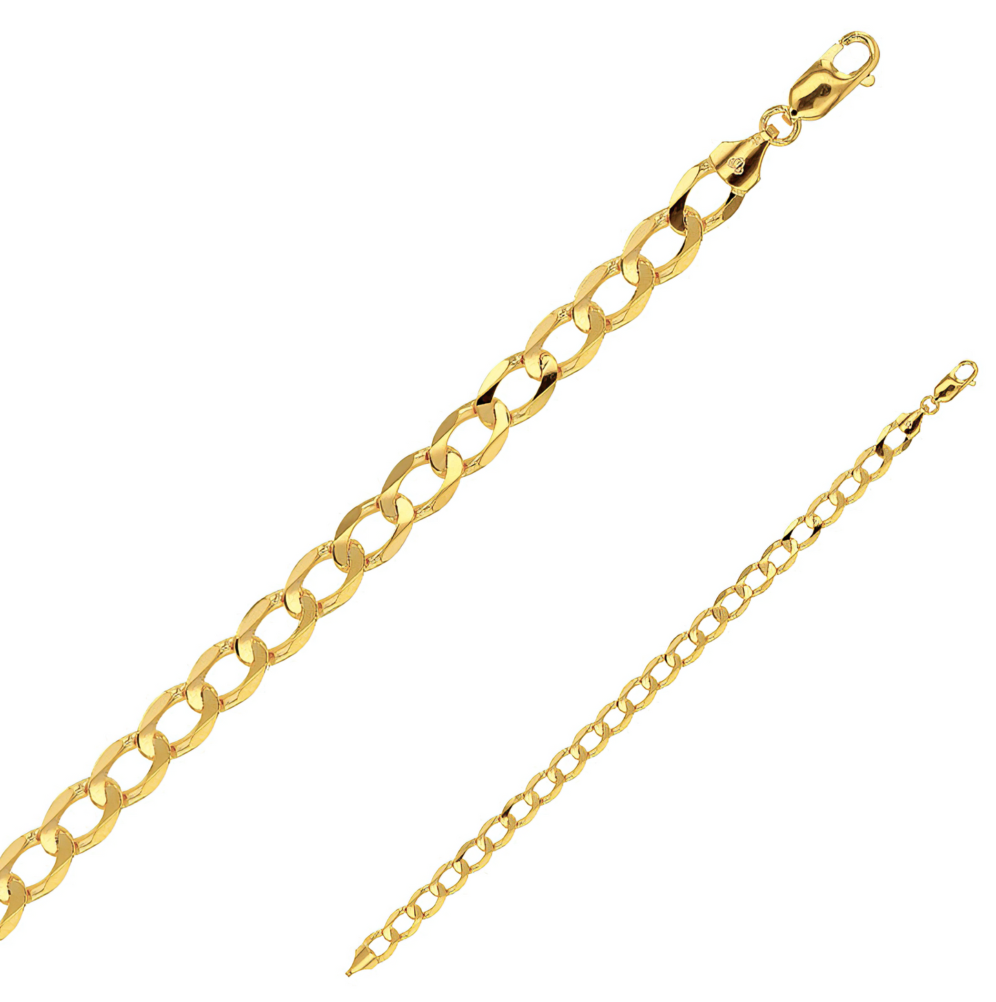 9 carat gold curb chain bracelet