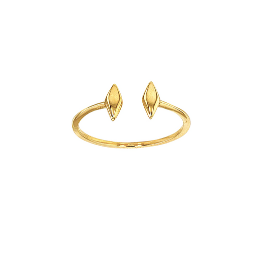 9 carat gold open ring