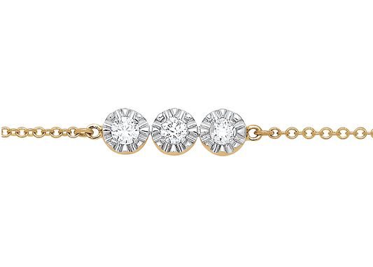 Bracelet pastilles 0,1 carat