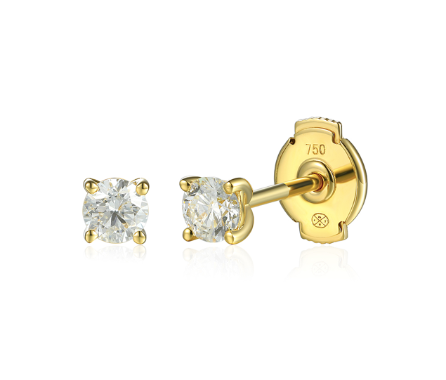 Boucles d'oreilles solitaire