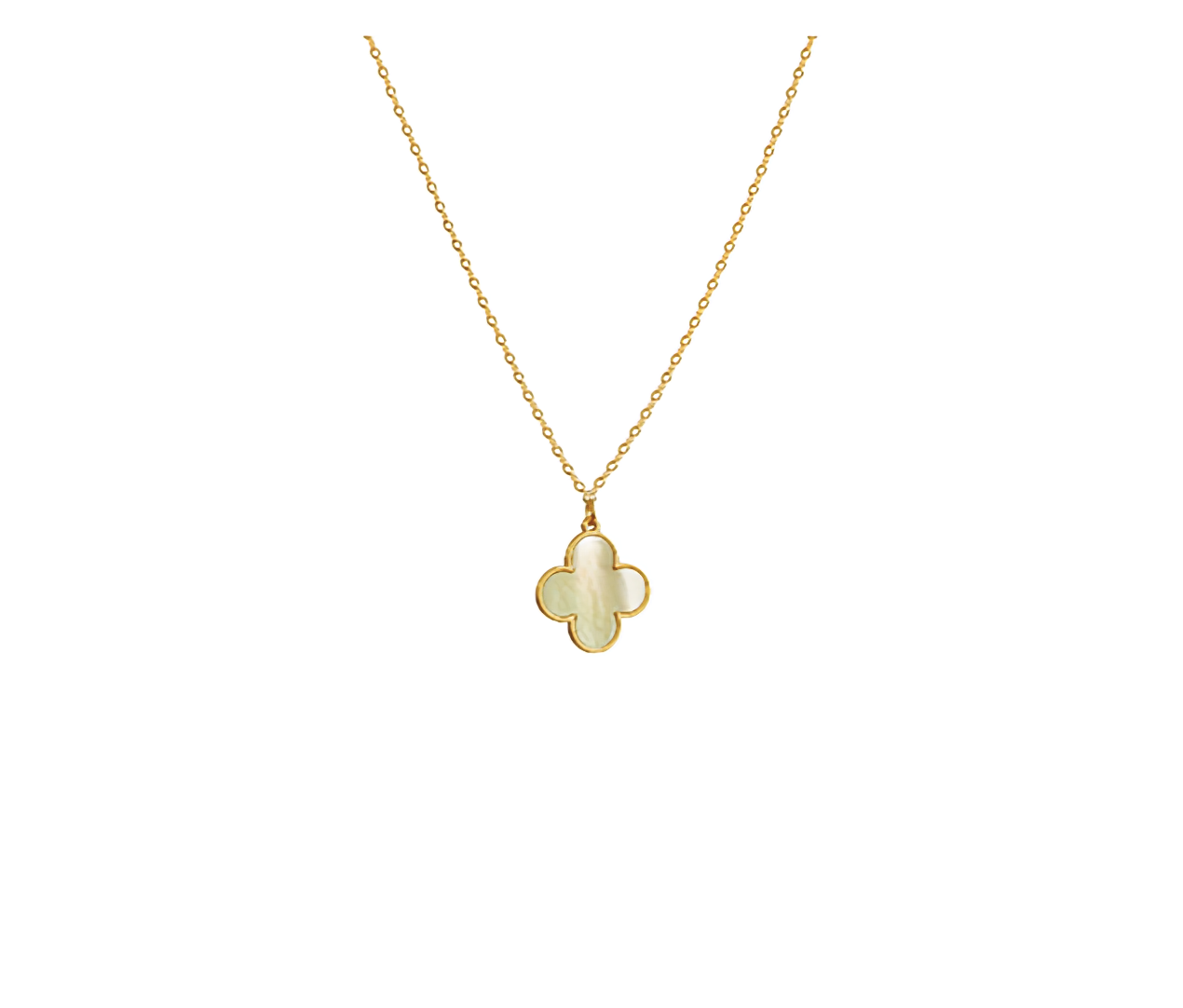 Collier fleur nacre