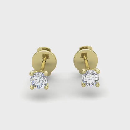 Boucles d'oreilles solitaire